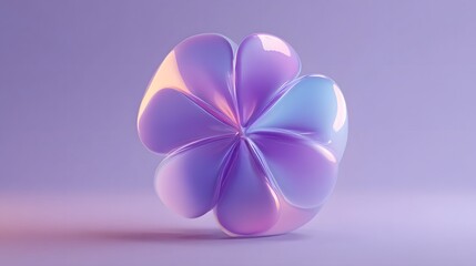 Fototapeta premium Pastel abstract flower on minimalist background