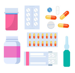 isometric medical pill tablet container plastic bottle drug capsules pharmaceutical care treatment 3d flat illustration pharmacy medication