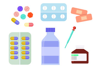 isometric medical pill tablet container plastic bottle drug capsules pharmaceutical care treatment 3d flat illustration pharmacy medication