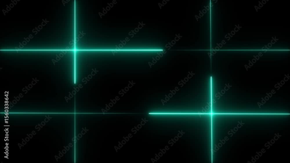 Poster abstract glowing neon rectangle light background animation on black background.glowing neon line squ