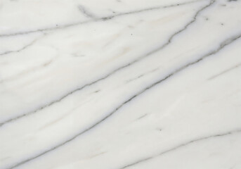 Fototapeta premium Close-Up Texture of White Marble with Subtle Gray Veins and Polished Surface in Soft Lighting