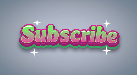 Colorful Subscribe Button Engaging Design for Your Content