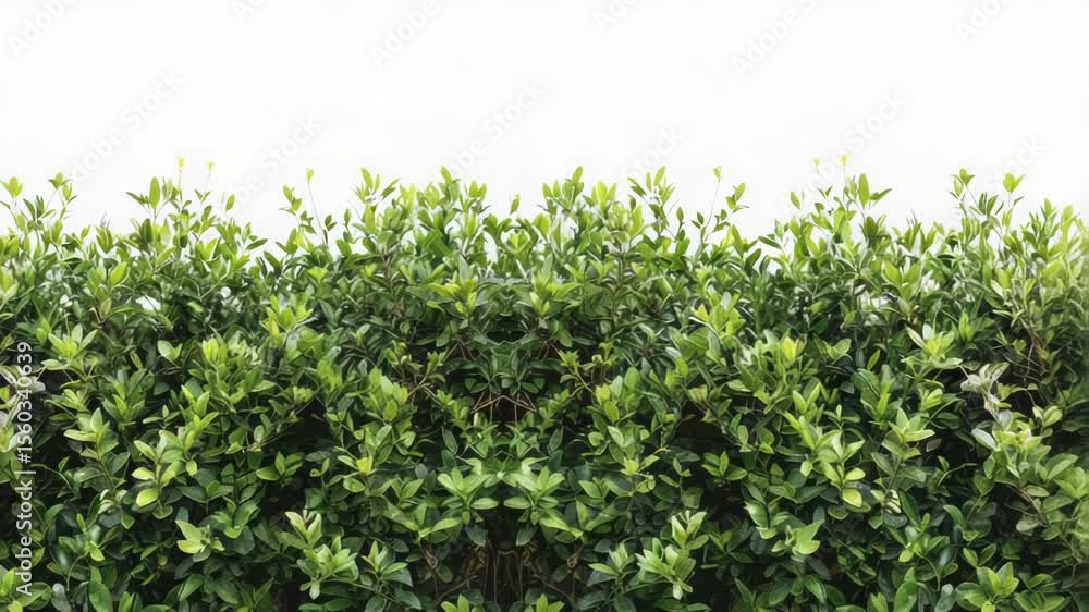 Poster a natural image of a bush with green leaves against a plain white background, ideal for use in edito