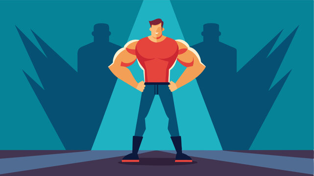 A man taking a stand against the notion that a man must always be strong and stoic.. Vector illustration