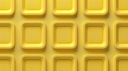 Layered transparent rounded yellow squares on a yellow background creating a bright design
