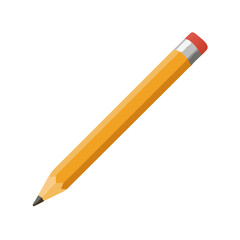 Realistic Pencil Icon Yellow No.2 Pencil Illustration
