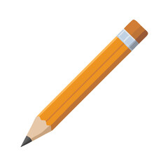 Realistic Pencil Icon Yellow Wood Pencil Illustration