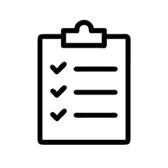 Checklist Icon Clipboard with Checkmarks - Vector Illustration