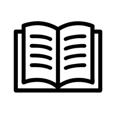 Open Book Icon Vector Illustration of Hardcover Book