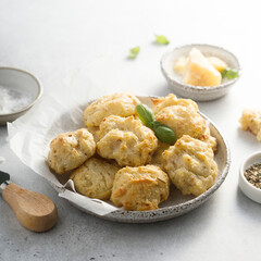 Homemade cheese cookies with herbs