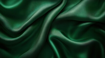 Fototapeta premium Deep Emerald Green Satin Drape