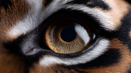 Captivating close-up of a tiger's eye