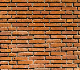 Old faded dirty brick wall pattern background
