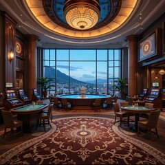 Luxury casino hotel, AI Generative