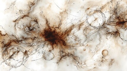 Abstract swirls and patterns in light brown and white
