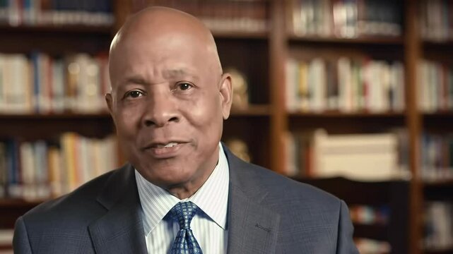 Confident anchor news presentation