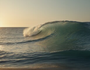 Wave at sunset