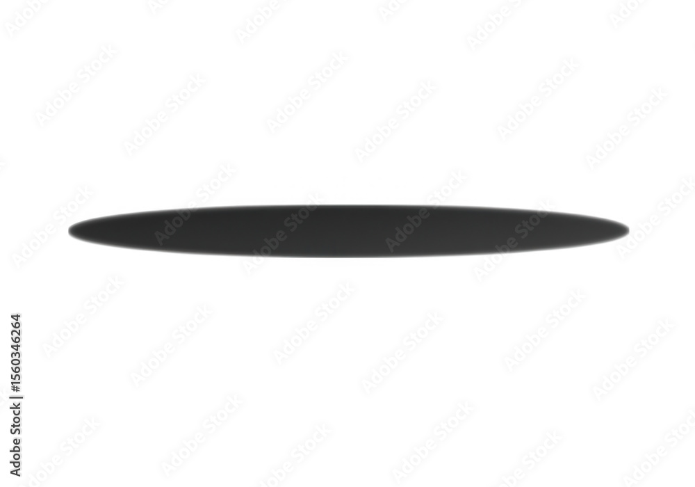 Poster a black elliptical shadow isolated on transparent background creates a simple graphic element
