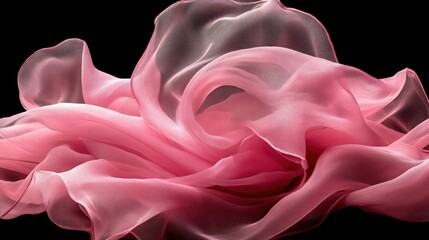 Obraz premium Delicate Pink Fabric Drape