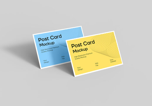 Realistic Postcard mockup