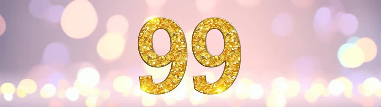 Number 99 with a blurry background