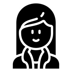 Long hair woman with jacket