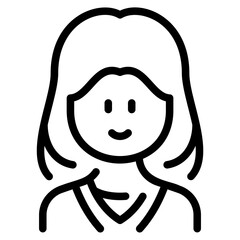 Long bob hair woman with v neck sweater