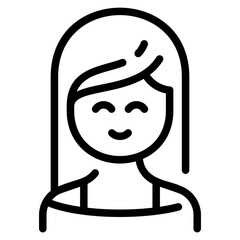 Long hair woman with shoulder sweater