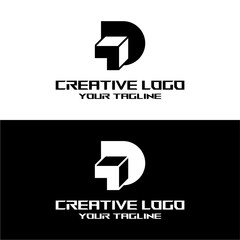 creative letter logo d design vector