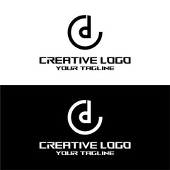creative letter logo d design vector