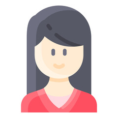 Young woman with v neck sweater