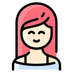 Obraz premium Long hair woman with shoulder sweater