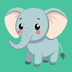 cute baby vector elephant