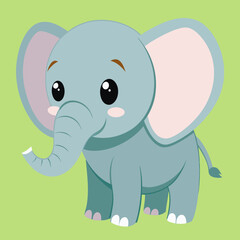 cute baby vector elephant