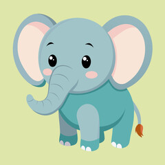 cute baby vector elephant