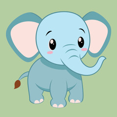 cute baby vector elephant