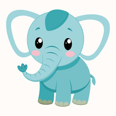 cute baby vector elephant