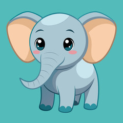cute baby vector elephant