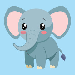cute baby vector elephant