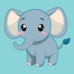cute baby vector elephant