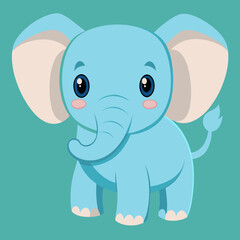 Obraz premium cute baby vector elephant
