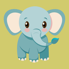 cute baby vector elephant