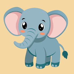 cute baby vector elephant
