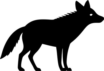 Fox vector illustration, black silhouette design, isolated wild animal art Fox vector illustration, black silhouette design, isolated wild animal art