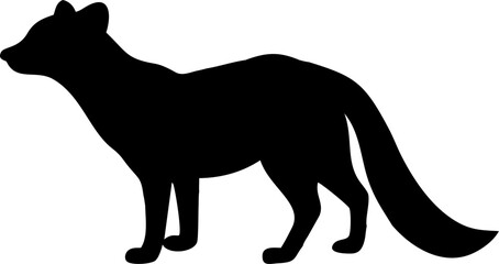Black cat animal silhouette vector illustration
