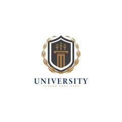Family Crest or Royal Crest or University School Badge logo design