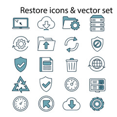 Restore Icons & Vector Set
