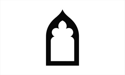 Fototapeta premium Architectural archway design in silhouette style