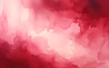 Obraz premium Abstract watercolor painting with shades of red and pink blending together