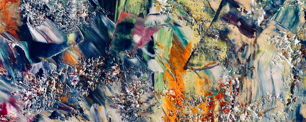 Abstract art background . Hand painting artwork on canvas .